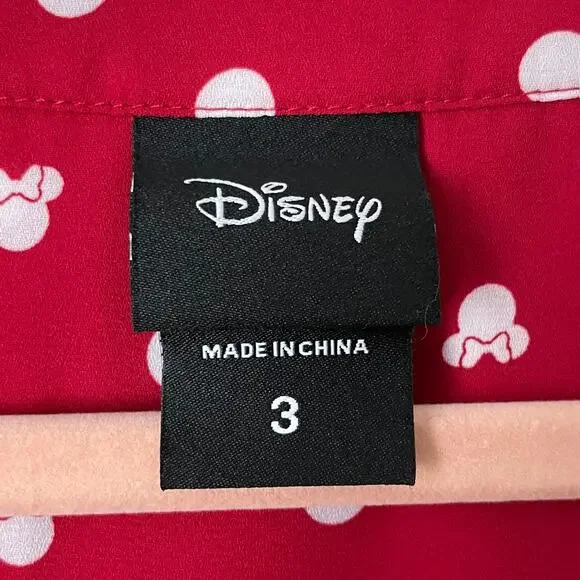 Torrid Disney Top Womens 3X Red White Minnie Mouse Harper Georgette Dot Blouse - Picture 10 of 12
